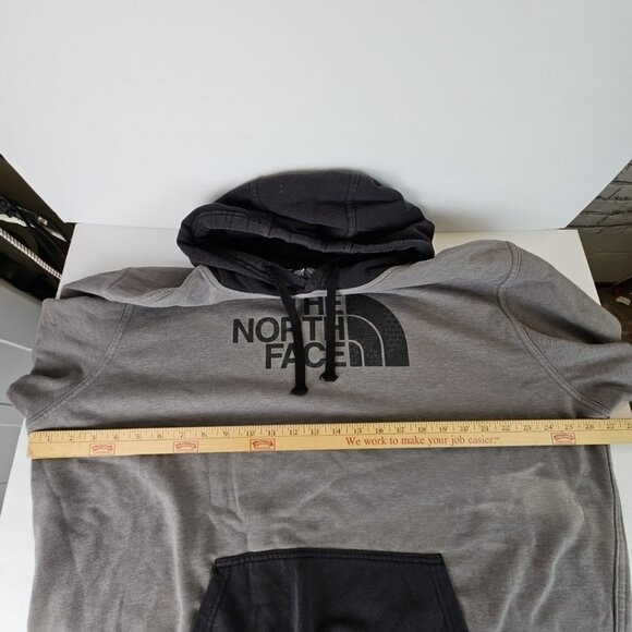 The North Face Hoodie Sweatshirt Men's XXL Gray Black Kangaroo Pocket Grunge - Picture 10 of 10
